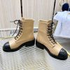 最新でオシャレシャネル レースアップ レザーアンクルブーツ コピー sht20555 - 画像 (2)