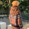 《大人気》バーバリー☆Brown チェック柄 カシミア Wool フリースジャケット 偽物 Bak84791 - 画像 (9)