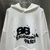 ★追跡付き発送で安心バレンシアガ 偽物 ミディアムフィット ロゴ フリースパーカー 3色 bak18164 - 画像 (4)