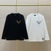 n級 おすすめフェンディ アジュール刺繍FF 長袖クルーネックＴシャツ 偽物 2色 fer21952