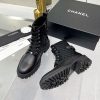 定番シャネル スーパーコピー レースアップ レザーアンクルブーツ she70717 - 画像 (4)