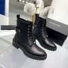 定番シャネル スーパーコピー レースアップ レザーアンクルブーツ she70717 - 画像 (5)
