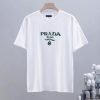 すぐ届プラダ シンプル 刺繍ロゴ コットン Ｔシャツ 偽物 2色 puu61170 - 画像 (5)