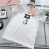 最安値挑戦 ミュウミュウ 刺繍入りコットンTシャツ 偽物 myl63098 - 画像 (7)