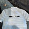 大人気！ミュウミュウ ストライプTシャツ 偽物 mye07078 - 画像 (3)