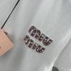 即発送 ミュウミュウ 刺繍入りコットンTシャツ 偽物 myf59063 - 画像 (4)