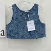 目を惹くカラー シャネル カメリアジャガードデニムトップ 上下セット shs83701 - 画像 (2)