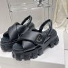 【プラダ 偽物】ソフト パッド入りナッパ レザー ウェッジ サンダル pud11886 - 画像 (2)