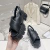 【プラダ 偽物】ソフト パッド入りナッパ レザー ウェッジ サンダル pud11886 - 画像 (3)