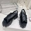 【プラダ 偽物】ソフト パッド入りナッパ レザー ウェッジ サンダル pud11886 - 画像 (4)