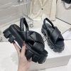 【プラダ 偽物】ソフト パッド入りナッパ レザー ウェッジ サンダル pud11886 - 画像 (5)