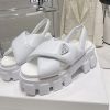 すぐ届【プラダ】ソフト パッド入りナッパ レザー ウェッジ サンダル コピー puv98547 - 画像 (3)