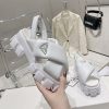 すぐ届【プラダ】ソフト パッド入りナッパ レザー ウェッジ サンダル コピー puv98547 - 画像 (5)