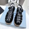 お洒落プラダ Rubber wedge platform sandals ウェッジサンダル コピー pur40331 - 画像 (2)