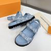 ★日本!!人気！ルイヴィトン パナマ ライン サンダル モノグラム ブルー 偽物 1A9IML - 画像 (5)