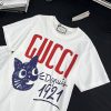 ★日本!!人気！グッチ Since 1921 キャット プリント Tシャツ guu43007 - 画像 (2)