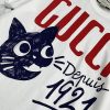 ★日本!!人気！グッチ Since 1921 キャット プリント Tシャツ guu43007 - 画像 (5)
