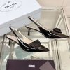 最新でオシャレプラダ コピー パテントレザー スリングバックパンプス pue63414 - 画像 (4)