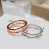 可愛い ブルガリ ビー・ゼロワン リング コピー 18K 透かしロゴ ユニセックス 2色 Buh86342