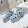 プラダ サンダル 偽物 トライアングルロゴ付き モノリス ラフィア pum30029 - 画像 (5)