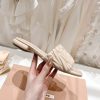 大人気のマテラッセ♪【ミュウミュウ コピー】ロゴ入り フラットサンダル mya05140 - 画像 (5)