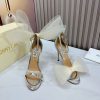 希少 【ジミーチュウ 偽物】Averly 100 bow-detailed satin pumps jiy36757 - 画像 (3)