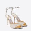 ★日本!!人気！ジミーチュウ コピー Saeda Sandal ヒール8.5㎝ サテン クリスタル jiy73464 - 画像 (5)