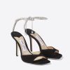 ジミーチュウ 偽物 Saeda Sandal ヒール8.5㎝ サテン クリスタル jis84457 - 画像 (5)