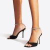 ジミーチュウ 偽物 Saeda Sandal ヒール8.5㎝ サテン クリスタル jis84457 - 画像 (9)