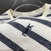 超希少！サンローラン ロゴ ボーダーコットン 偽物 Tシャツ Sam98777 - 画像 (2)