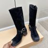 超希少！ミュウミュウ コピー クワドラプルバックルロングブーツ myy60751 - 画像 (5)