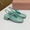 【大特価】ミュウミュウ パテントレザー スリングバック パンプス mye52384 - 画像 (2)