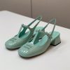 【大特価】ミュウミュウ パテントレザー スリングバック パンプス mye52384 - 画像 (4)
