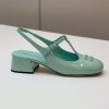 【大特価】ミュウミュウ パテントレザー スリングバック パンプス mye52384 - 画像 (5)