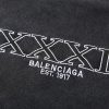 バレンシアガ コピー XXXL ロゴ ステッチ オーバーサイズ 長袖 Tシャツ bah46927 - 画像 (6)