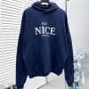 バレンシアガ nice 刺繍 ロゴ パーカー 偽物 スウェットシャツ bav29577 - 画像 (2)