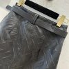 絶対欲しい！フェンディ ブラック クラックルレザースカート コピー fea50085 - 画像 (5)