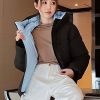セレブ多数愛用プラダ 偽物 Re-Nylon ロゴ ショートダウンジャケット pup40071 - 画像 (3)