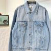 可愛いミュウミュウ コピー ロゴ刺繍入りデニムシャツ myx90373 - 画像 (3)