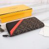 フェンディ FF ロゴ ウォレット 長財布 偽物 ジップ レザー fer58109 - 画像 (5)