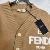 高品質♪フェンディ ベージュのカーディガン 偽物 Vネック fey65916 - 画像 (4)