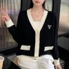 超希少！プラダ 偽物 クロップド コットン カーディガン 2色 puo02159 - 画像 (5)