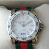 グッチ 偽物 腕時計 メンズ ダイブ 45mm ホワイト×グリーン×レッド gug11450 - 画像 (5)