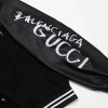 グッチ バレンシアガ 偽物 フェルト&レザー ボンバージャケット gue34838 - 画像 (6)
