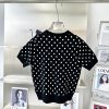 ミュウミュウ 偽物 ポルカドットビスコース 半袖セーター myk08033 - 画像 (2)