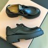 送料無料ミュウミュウ fume レースアップ レザー 偽物 Shoes シューズ mya73117 - 画像 (3)