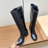 人気急上昇ミュウミュウ スーパーコピー Fume ロゴ レザー ロングブーツ myz89992 - 画像 (2)