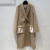 フェンディ コート ウール FFインターシャ ミンクポケット fen38948