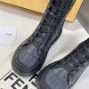 即発送 フェンディ レザーストレッチファブリック バイカーブーツ fea59032 - 画像 (8)