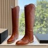 高級ブランド サンローラン HUNT フラット レザー 偽物 ロング ブーツ Sas77635 - 画像 (3)